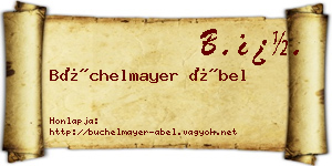 Büchelmayer Ábel névjegykártya
